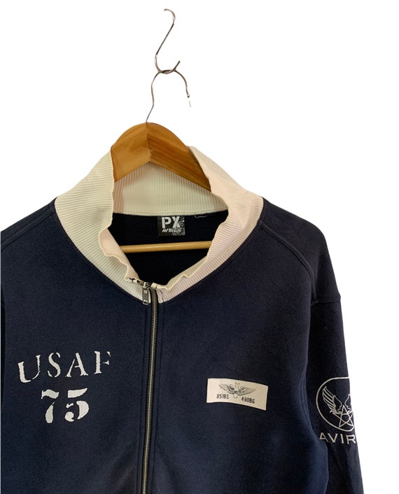 vintage avirex usaf jacket big logo sweater full … - image 3