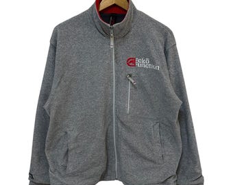 vintage ecko unltd fleece zipper jacket big logo
