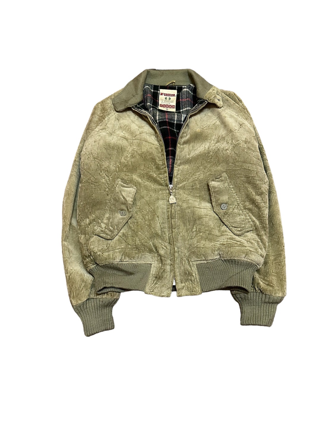 Vintage 90s Mcgregor Corduroy Bomber Jacket Nova Check - Etsy