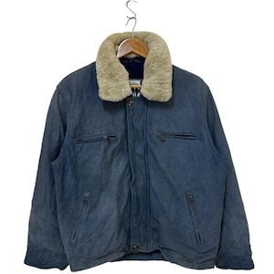 veste en cuir de vache nappa vintage doublure polaire design rare