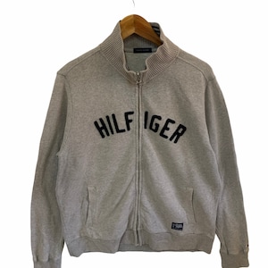 vintage tommy hilfiger full zip big logo embroidery logo jumper pullover vintage tommy