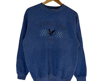 Sudadera vintage de Lyle Scott Scotland Black Label de los años 90 con logo grande y logo deletreado.