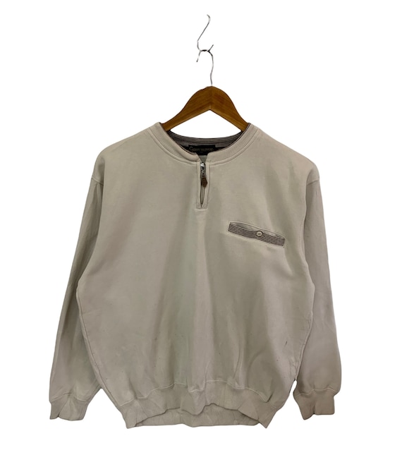 【VALENTINO】1990s Half Jip Logo S/S Knit Vintage 90s Gianni Valentino Plain Sweatshirt Italy Jumper