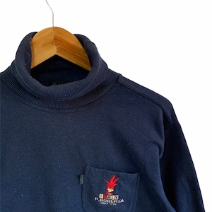 vintage paolo roberta sweatshirt turtleneck for winter jumper pullover italian designer vintage 90s turtleneck small size