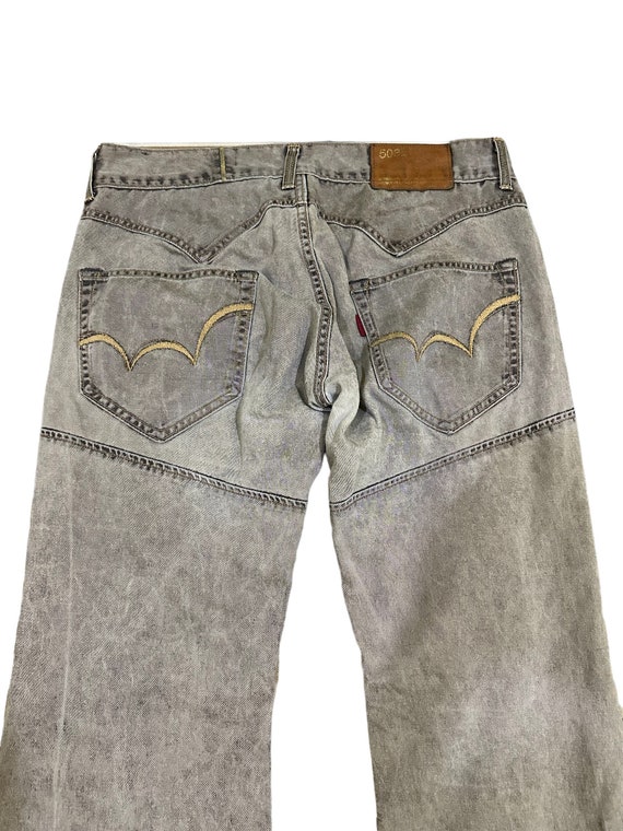 vintage edwin 503 rare design patchwork wide leg … - image 6