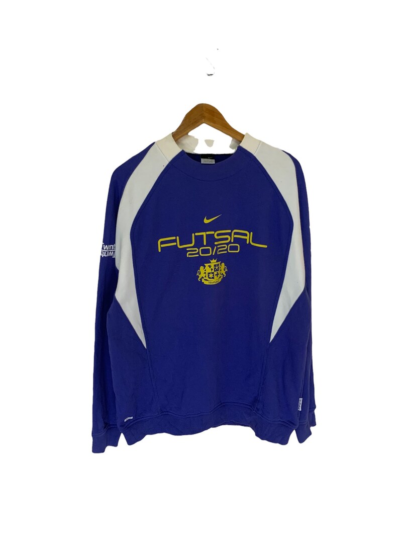 Vintage Nike Futsal Sweatshirt Big Logo Jumper Pullover Sports Sweatshirt Xl Size Etsy