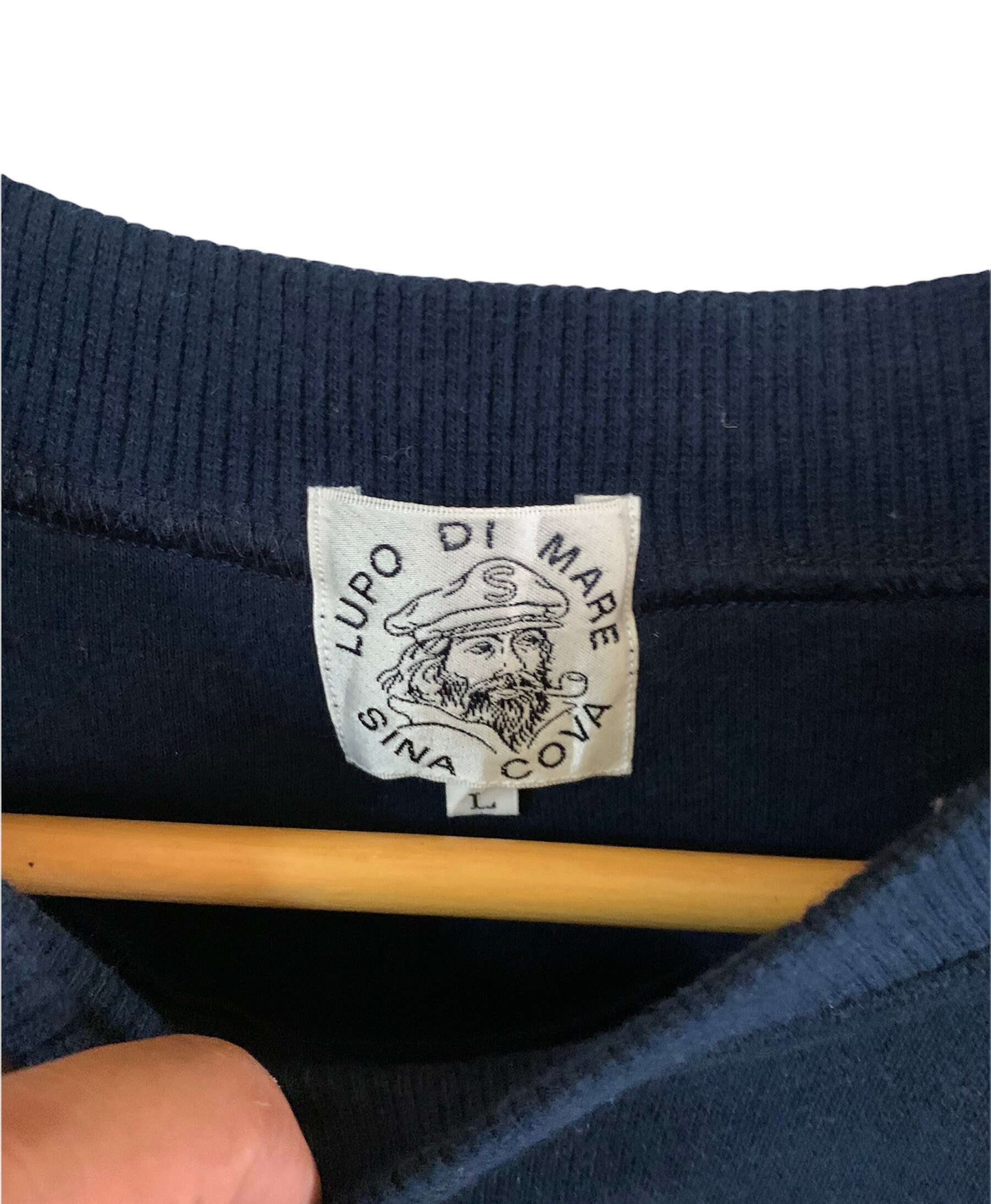 Vintage 90s Lupo Di Mare Simbolo Marino Sweatshirt Sina Cova