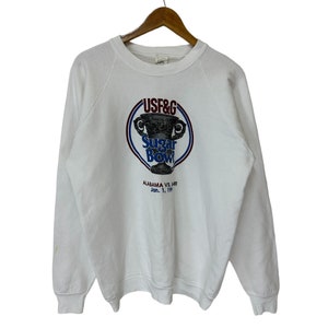 vintage 1990 sweatshirt usf&g sugar bowl the national championship alabama vs miami 1 january 1990 jumper pullover oversized hip hop swag