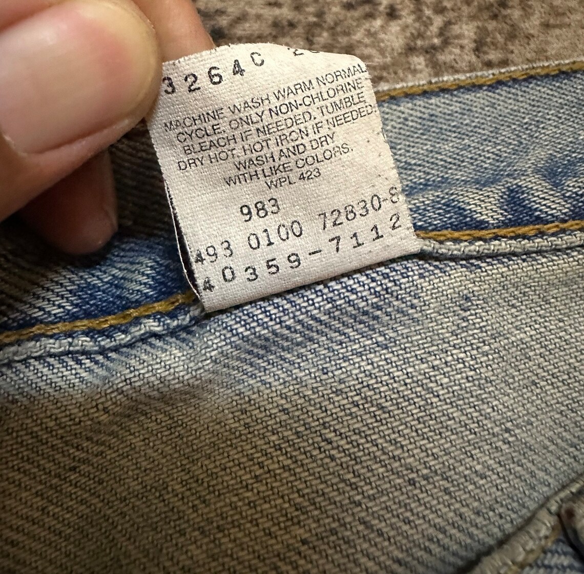 Vintage levis 550 denim shorts jeans rare design faded jeans, photo 4 of 5