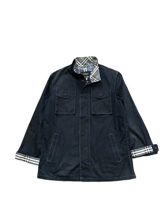 Vintage Burberry Black Label Double Pocket Jacket Nova Check Vintage Burberry Black Label Double Pocket Jacket Nova Check