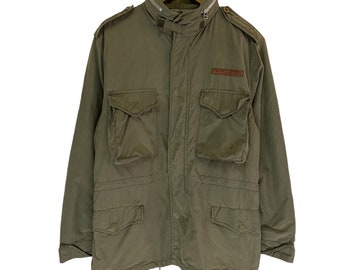 vintage avirex usn military jacket flight equipment medium size