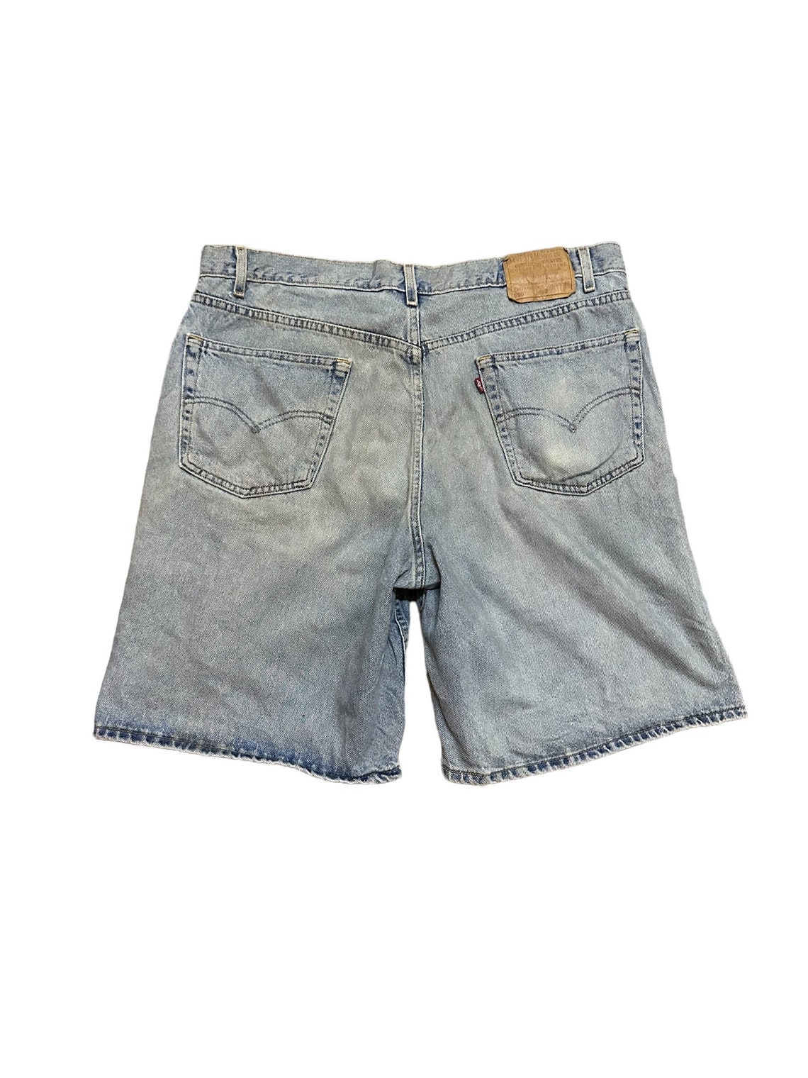 Vintage levis 550 denim shorts jeans rare design faded jeans, photo 2 of 5