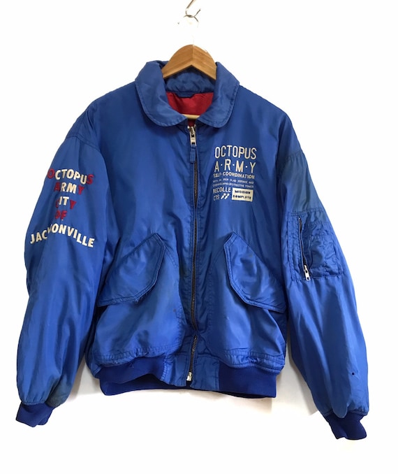 Vintage 80s octopus army bomber flight tactical b… - image 2