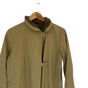 vintage 90s gio sports trench jacket fur lining italy designer