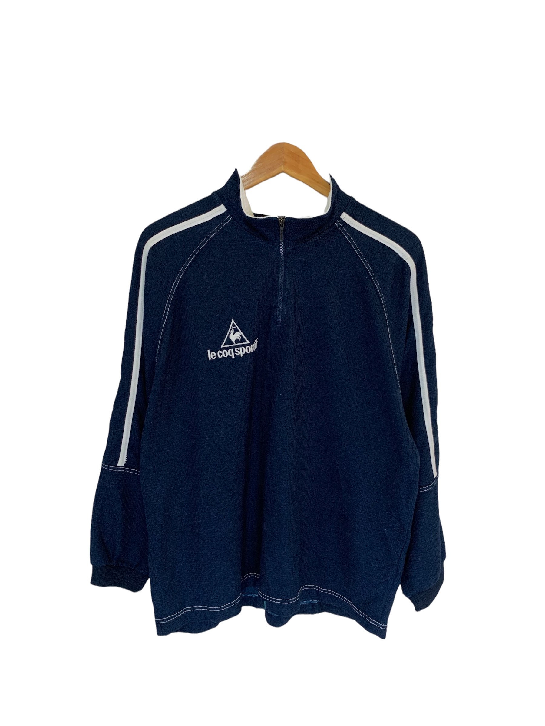 【le coq sportif】 ★ Half Zip Up Sweatshirt ★ Loose Fit Le Coq Sportif ESS Halfzip N°1 M Black - Free delivery