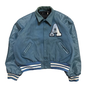 Vintage 90s Oneil Wool Varsity Jacket Sleeve Leather Size M