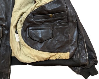 Vintage 90s Disterssed Leather Jacket Double Pocket - Etsy