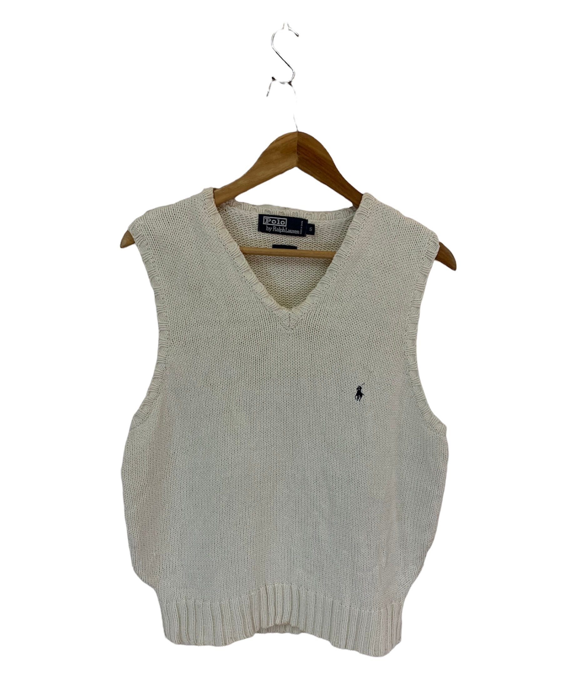 Vintage 90s Polo Ralph Lauren Knit Vest Small Pony Logo Vintage 90s Polo Ralph Lauren Knit Vest Small Pony Logo