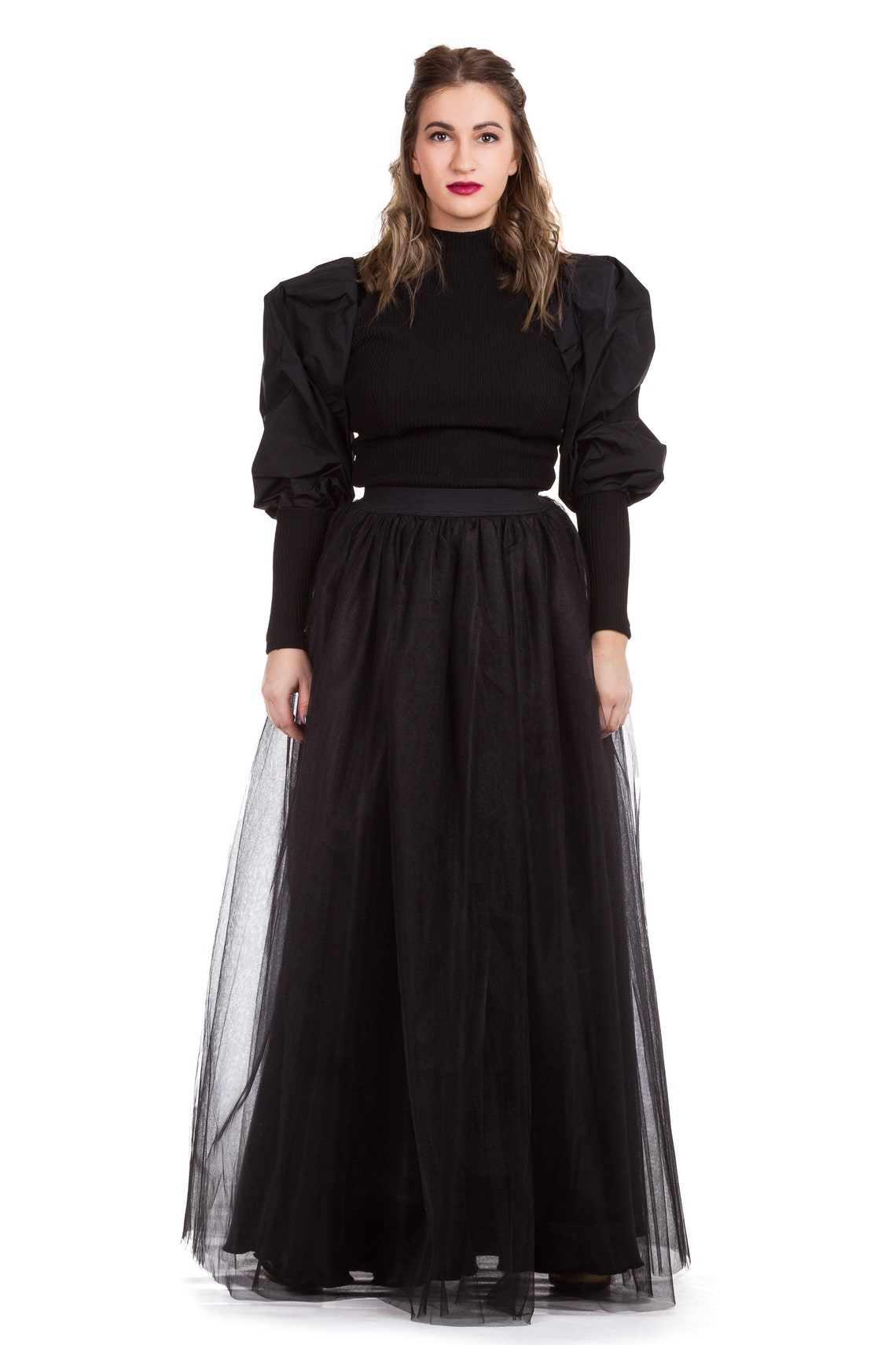 Long Tulle Skirt Floor Length Tulle Bridesmaid Tulle Prom Etsy