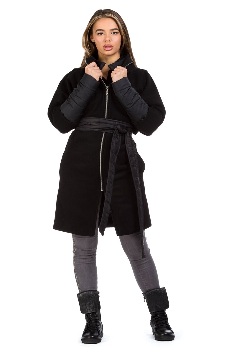 Wool Zipper Coat Woman Asymmetrical Coat Extravagant Fashion Etsy