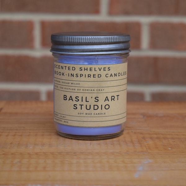 Basil's Art Studio | Picture of Dorian Gray | Book Candle Scent | Book Inspired Candle | Literary Candle | Gift for Reader | Soy Candle
