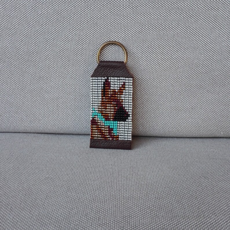 GERMAN SHEPHERD Beaded KEYCHAIN /German Sheperd Key fob/German Etsy