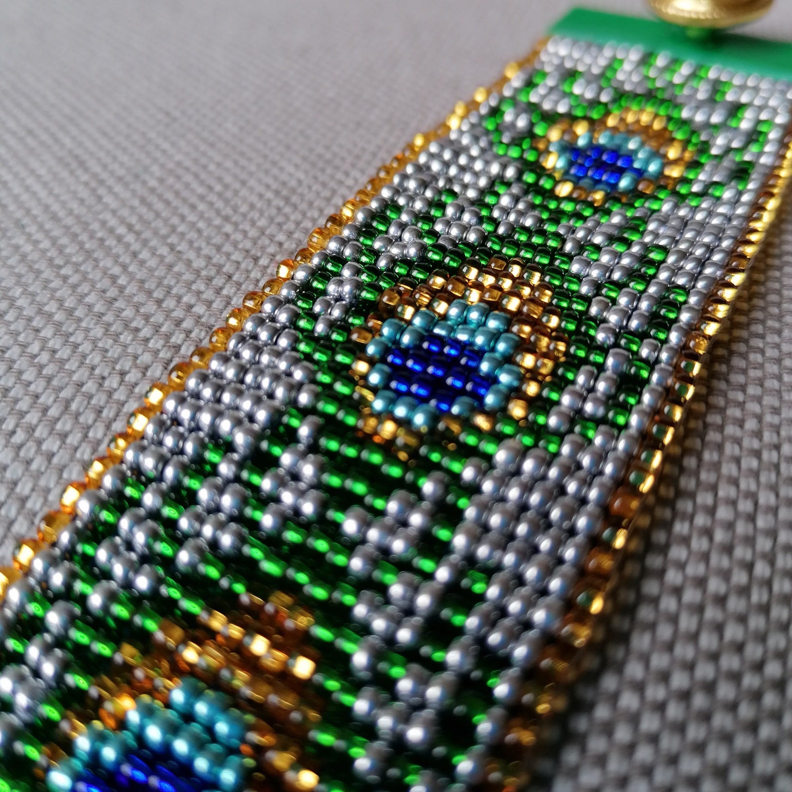 PEACOCK FEATHER BRACELET/Beaded Peacock Feather/Peacock Etsy