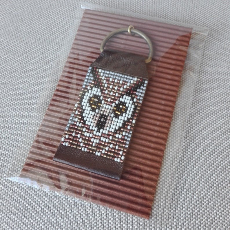 OWL KEYCHAIN/Owl Key ring/Beaded Owl Keychain/Owl Pendant/Owl Etsy