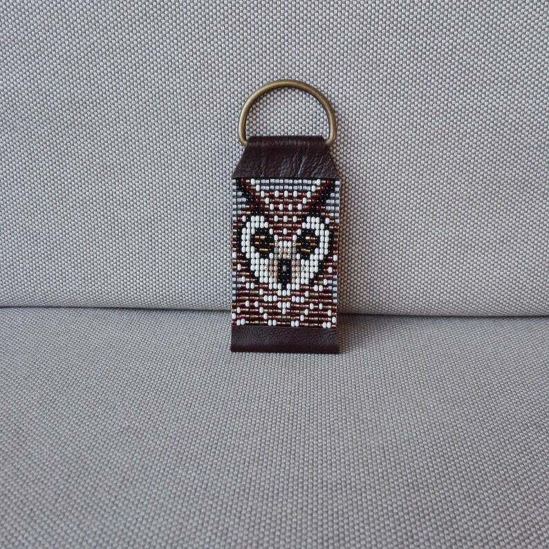 OWL KEYCHAIN/Owl Key ring/Beaded Owl Keychain/Owl Pendant/Owl Etsy