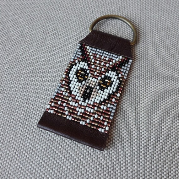OWL KEYCHAIN/Owl Key ring/Beaded Owl Keychain/Owl Pendant/Owl | Etsy