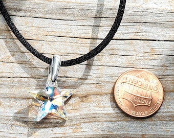 Star Necklace, Swarovski Crystal Star Necklace, Sparkling Star