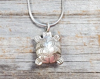 Sterling Silver Turtle Pendant With or Without and Chain