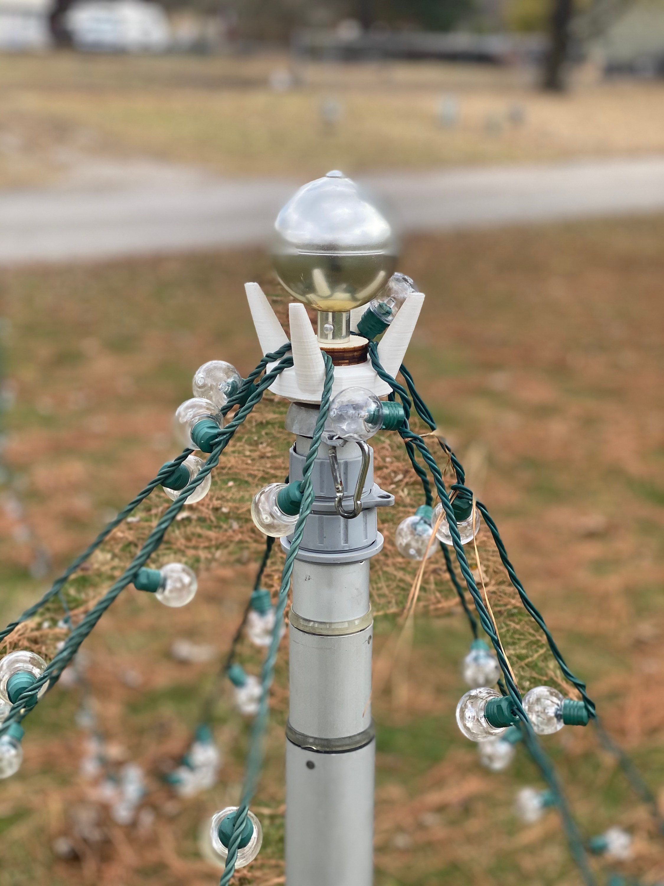 Flagpole Christmas Tree Magic NO flagpole or lights included Etsy