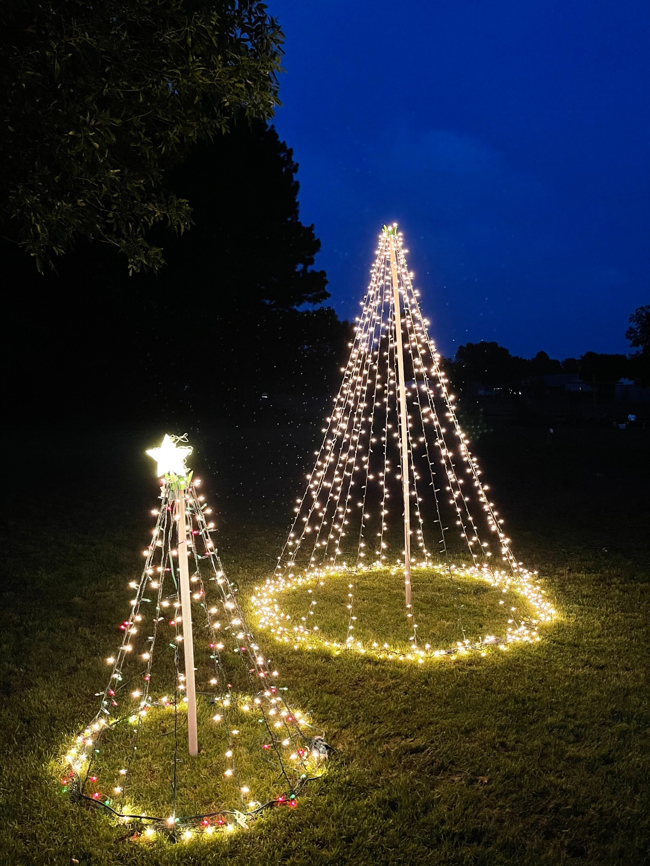 Flagpole Christmas Tree Magic NO flagpole or lights included Etsy