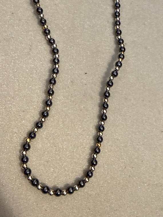 Gray ball beaded necklace - image 2