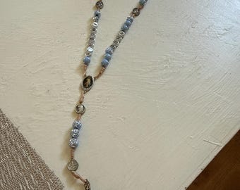 Rosary beaded necklace