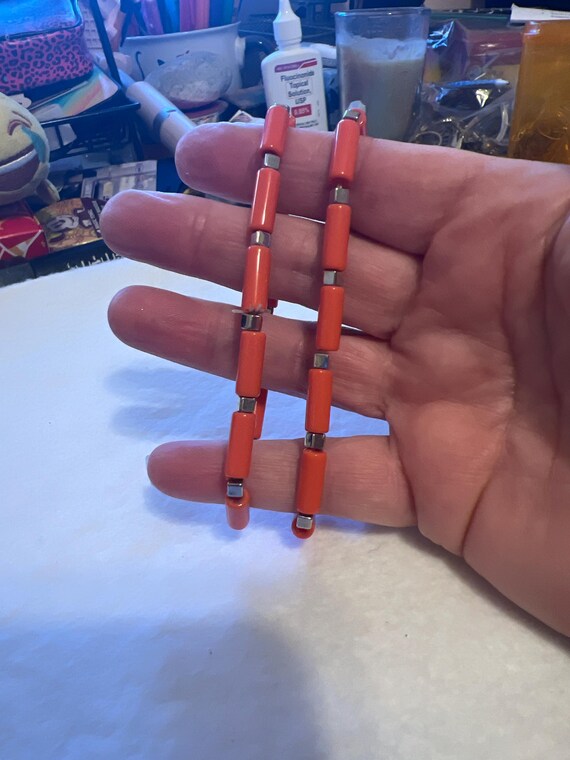 Stretchy orange bracelets - 2 bracelets - image 2