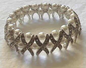 Bracciale elastico di perle
