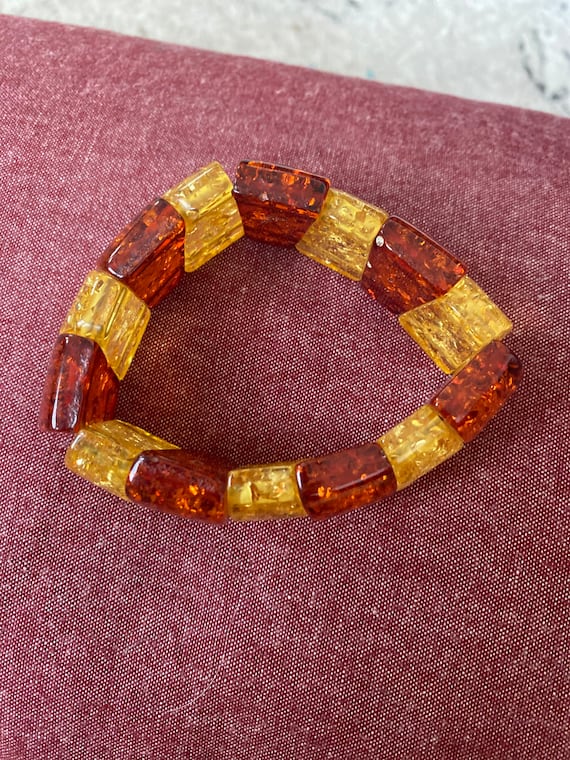 Amber and honey bracelet