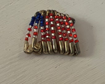 American flag safety pin pin