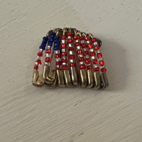 American flag safety pin pin