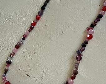 Long strand beaded necklace