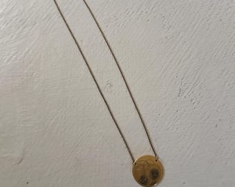 Gold initial B fashion necklace