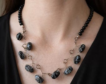 Black and Sterling  necklace