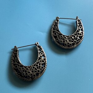 Silver hoop earrings