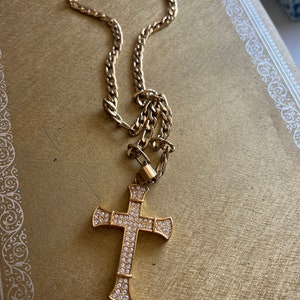 Gold plated chain and cross