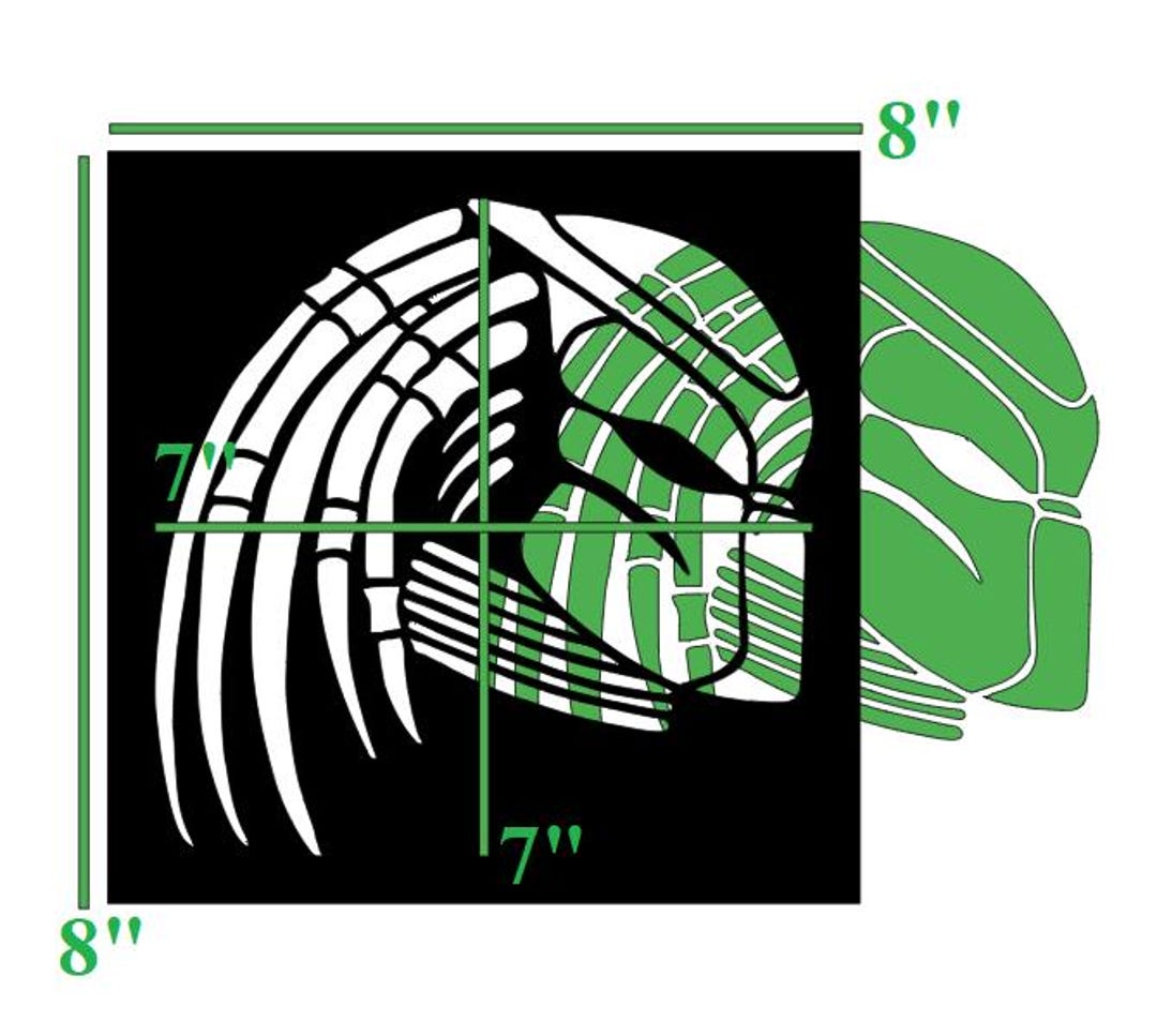 8"x8" Clear Plastic Stencil - Predator Alien (6mil-sc894) - Etsy