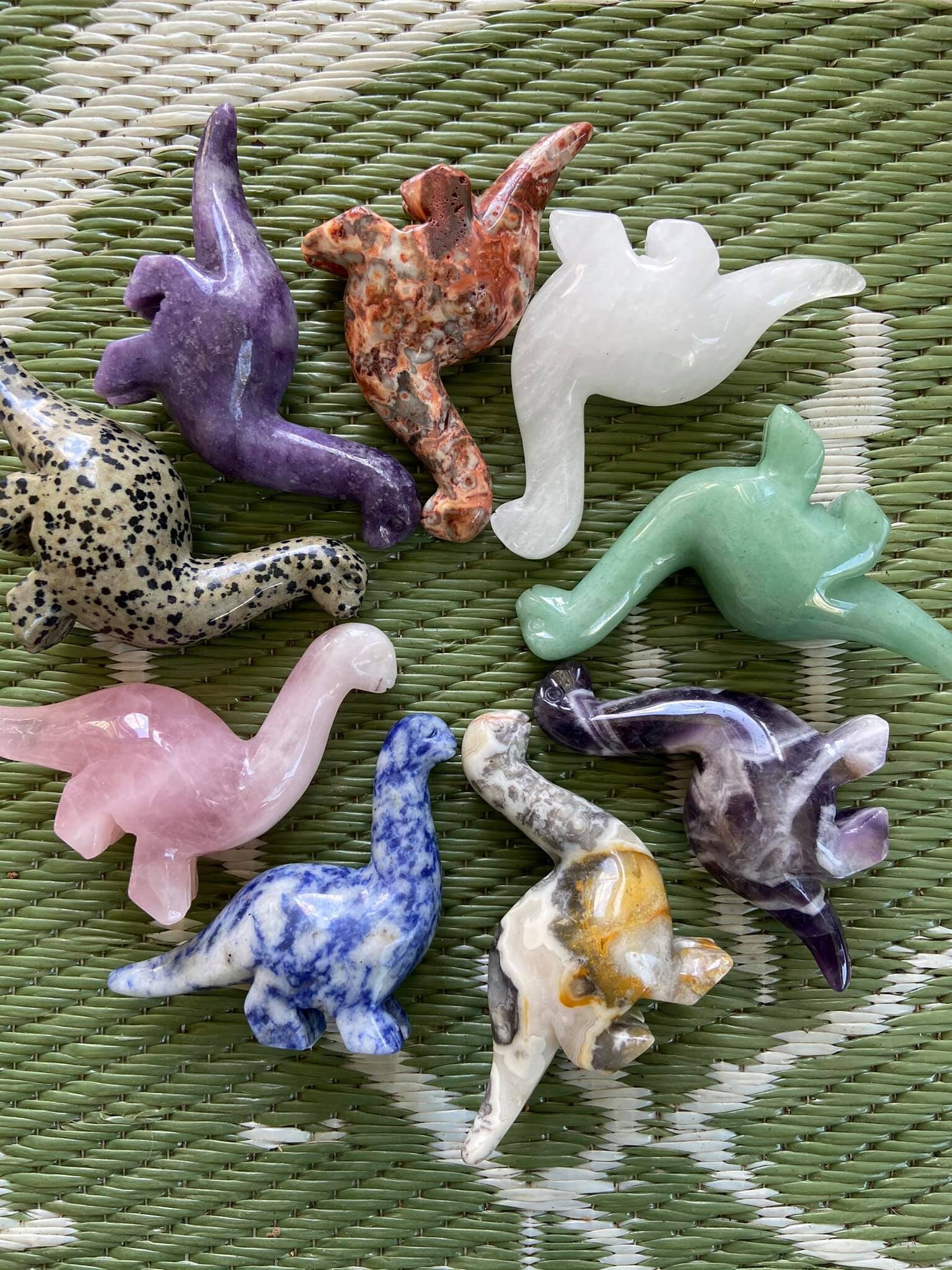 Genuine Crystal Dinosaur Quartz Jasper Amethyst Purple Etsy