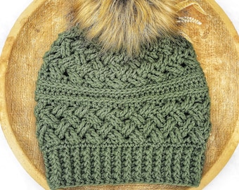 The Woodsland Weave Beanie *** PDF crochet pattern only ***