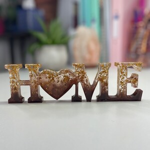 HOME decor handmade resin sign - HOME sign - Freestanding Resin Sign - Home decor present